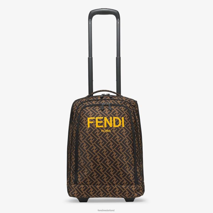 kinderen accessoires Fendi 0J62L2827 "back to school" junior rugzak met wielen en all-over logo mode