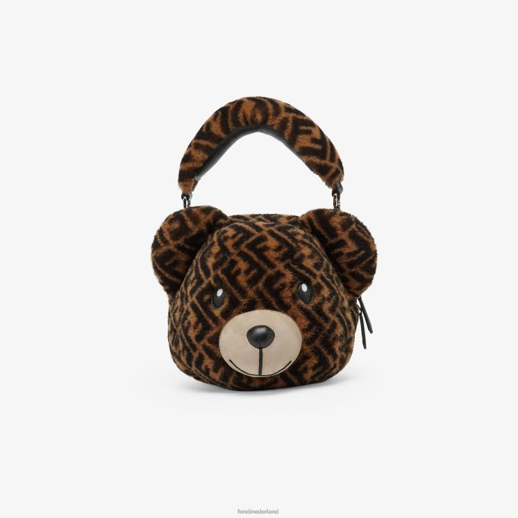 kinderen accessoires Fendi 0J62L2891 ff teddybeertas van schapenvacht veelkleurig