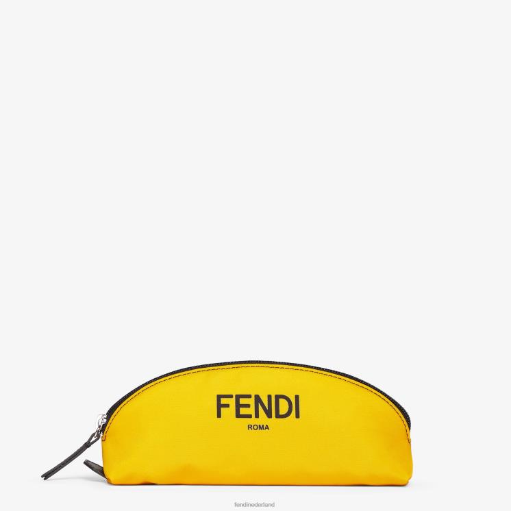 kinderen accessoires Fendi 0J62L2938 nylon pennenetui geel