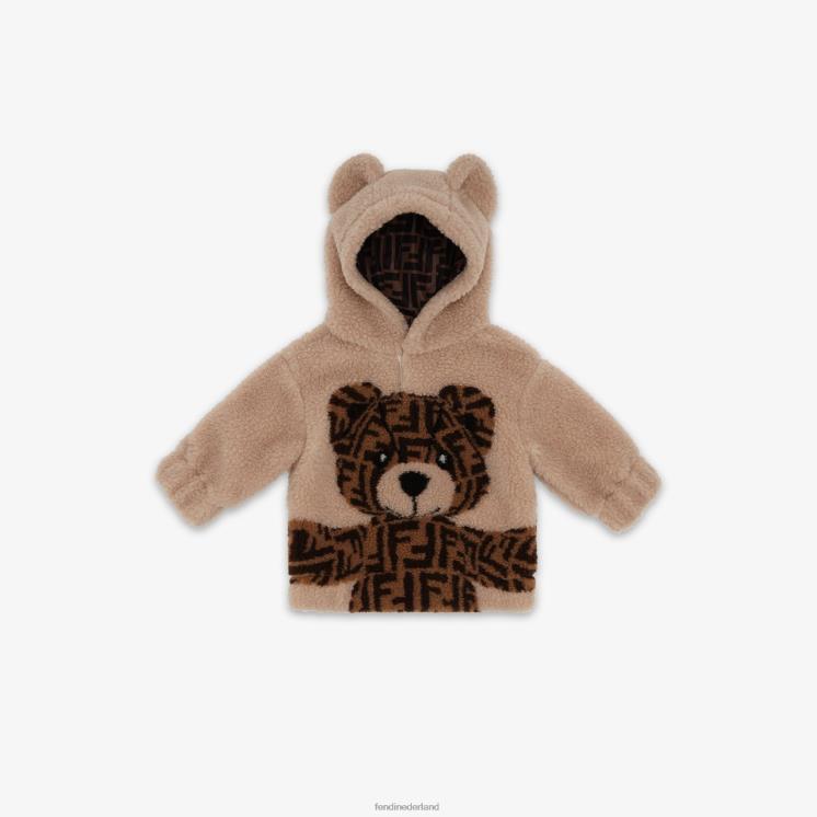 kinderen kleding Fendi 0J62L2751 wollen teddybeer sweatshirt beige