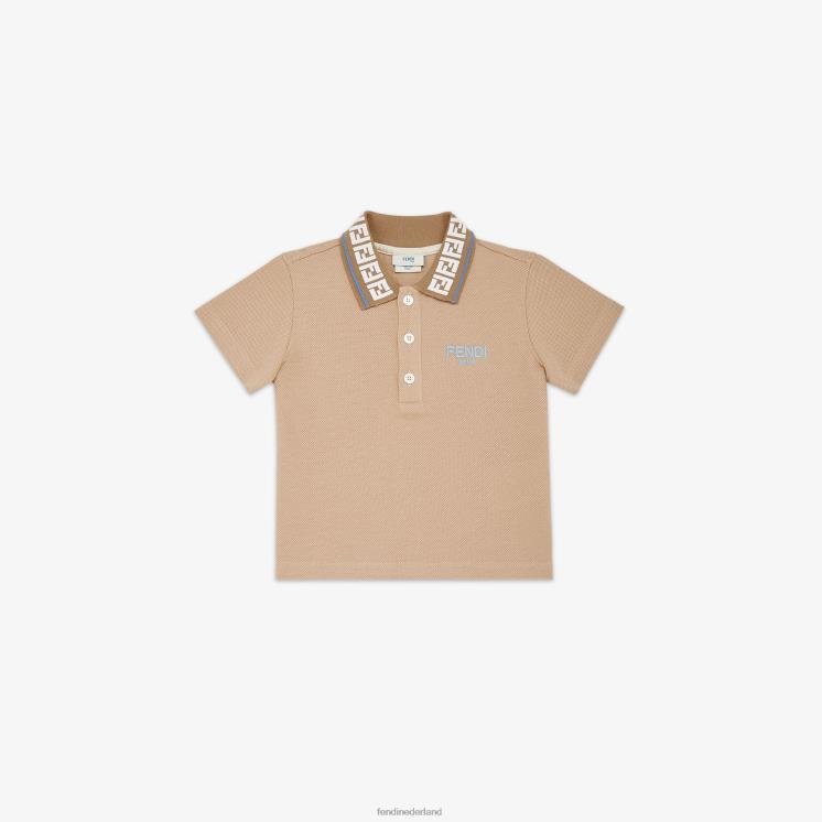 kinderen kleding Fendi 0J62L2761 piqué babypoloshirt beige