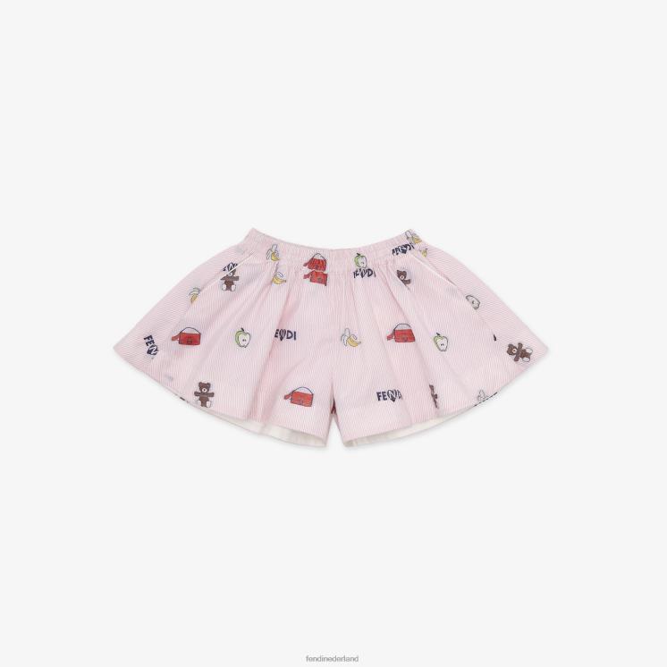 kinderen kleding Fendi 0J62L2769 Multipoplin babyshort roze