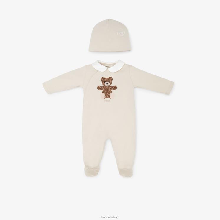 kinderen kleding Fendi 0J62L2795 Jersey teddybeerset beige