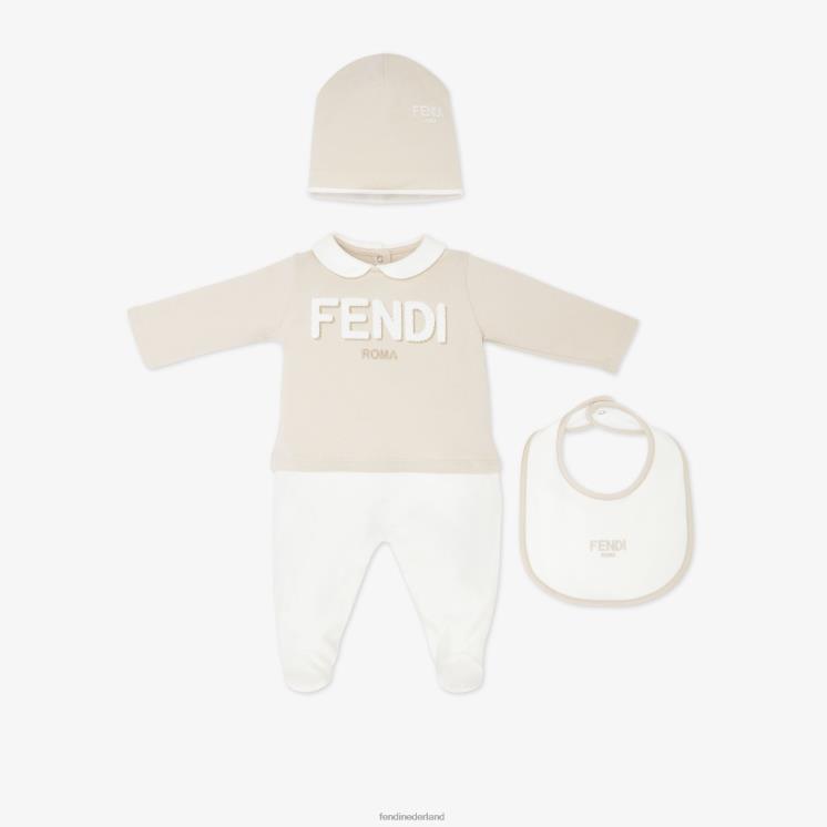 kinderen kleding Fendi 0J62L2805 jersey Roma-tenue beige