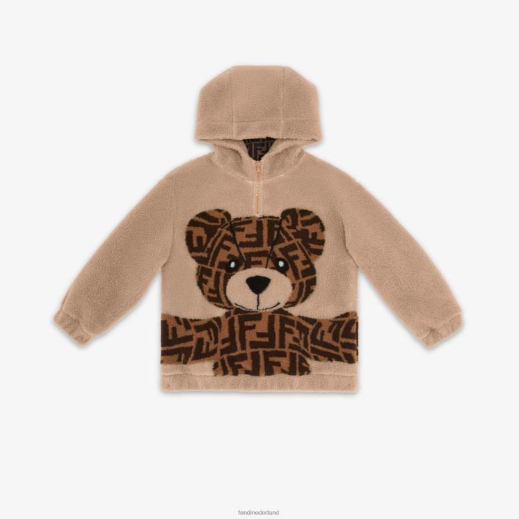 kinderen kleding Fendi 0J62L2846 wollen teddybeer sweatshirt beige