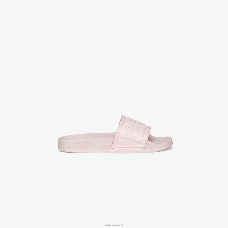 kinderen schoenen Fendi 0J62L2913 rubberen zwembadglijbanen met logo roze