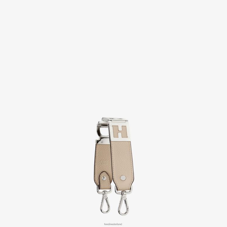 Heren accessoires Fendi 0J62L2341 lederen schouderband beige