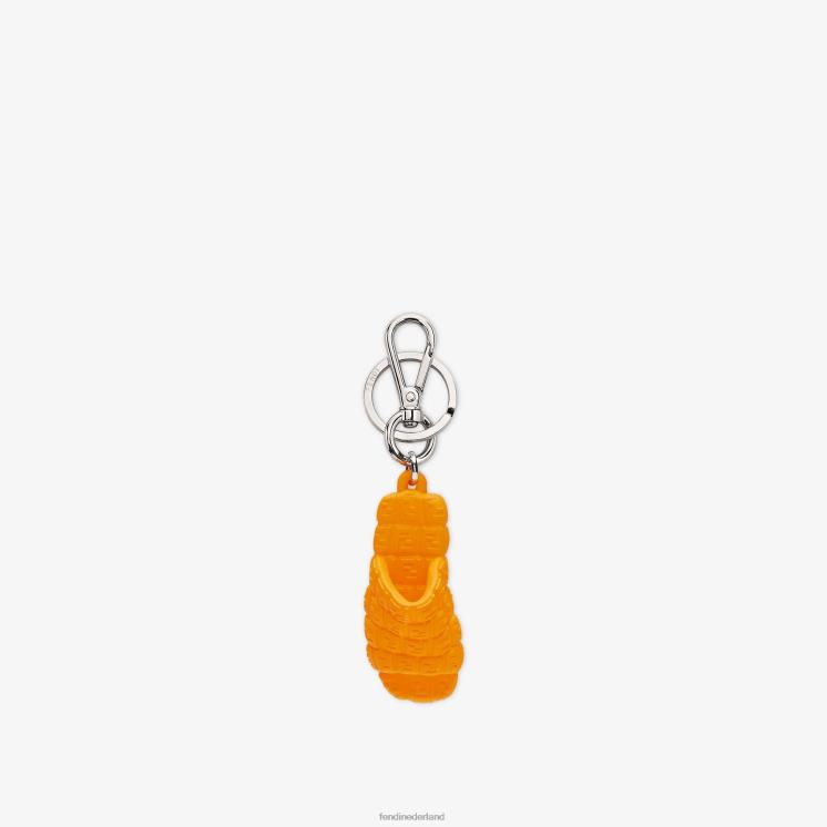 Heren accessoires Fendi 0J62L2414 rubberen sleuteletui oranje