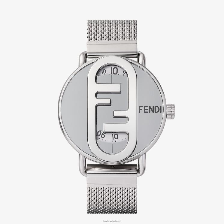 Heren accessoires Fendi 0J62L2345 42 mm - rond horloge met o'lock-logo goud