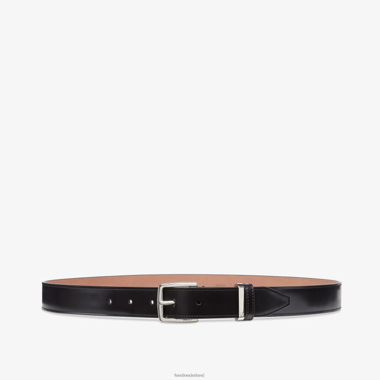 Heren accessoires Fendi 0J62L2381 leren riem zwart