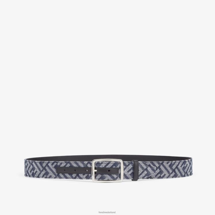 Heren accessoires Fendi 0J62L2424 denim riem lichtblauw