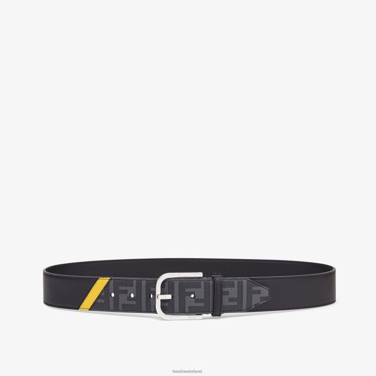 Heren accessoires Fendi 0J62L2511 leren riem zwart