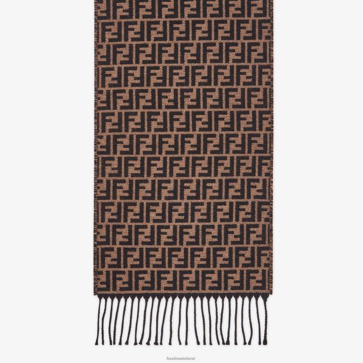 Heren accessoires Fendi 0J62L2428 wollen stola bruin