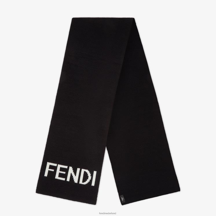 Heren accessoires Fendi 0J62L2453 wollen sjaal zwart