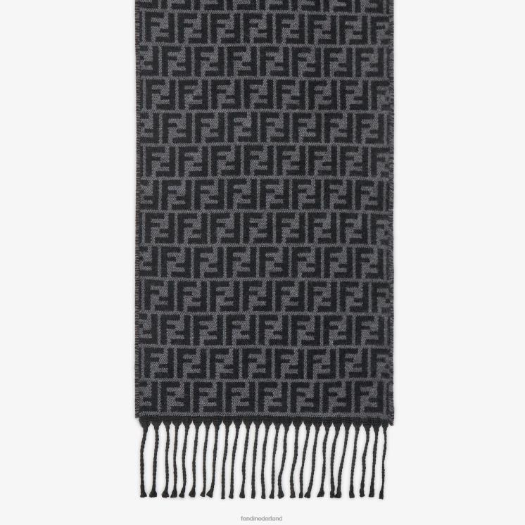 Heren accessoires Fendi 0J62L2531 wollen sjaal zwart