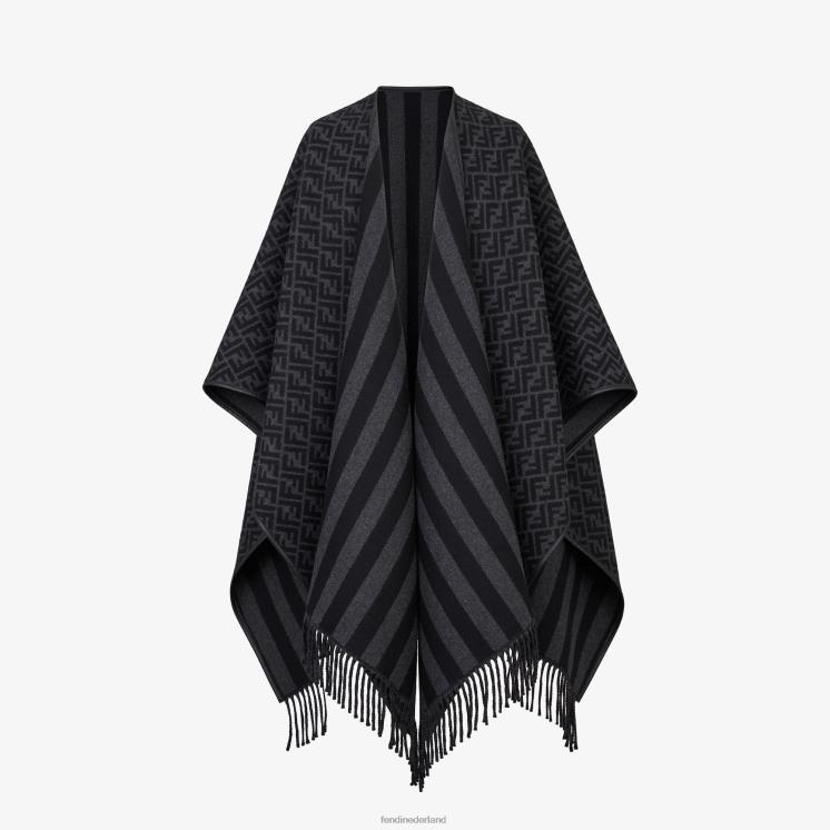 Heren accessoires Fendi 0J62L2540 kasjmier poncho zwart