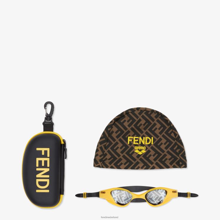 Heren accessoires Fendi 0J62L2570 zwembril geel