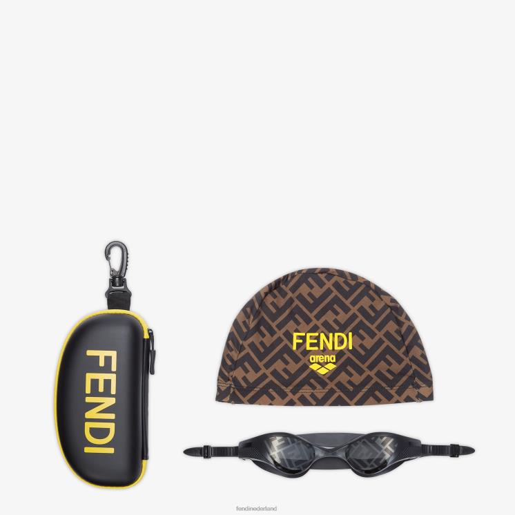 Heren accessoires Fendi 0J62L2571 Zwembril voor modeshows met lage brugvorm mode