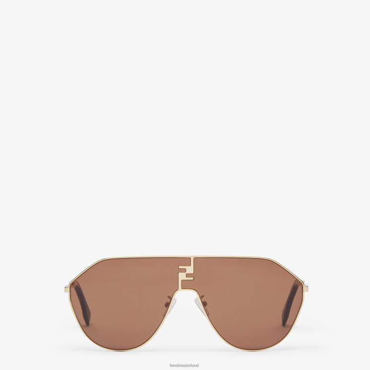 Heren accessoires Fendi 0J62L2439 metalen zonnebril met lenzen mode