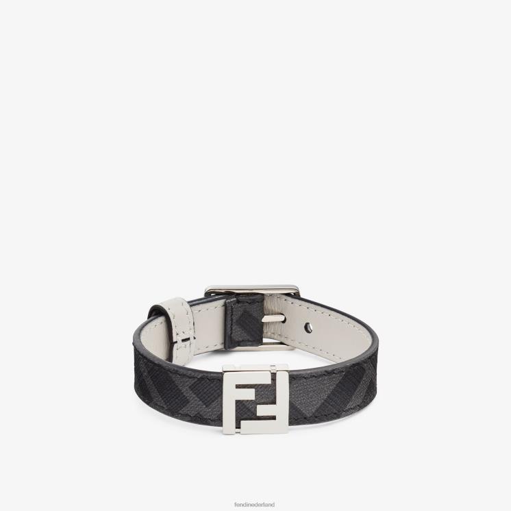 Heren juwelen Fendi 0J62L2699 stoffen armband grijs