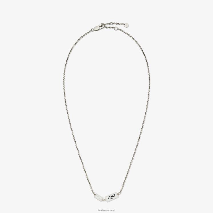 Heren juwelen Fendi 0J62L2703 metalen ketting zilver