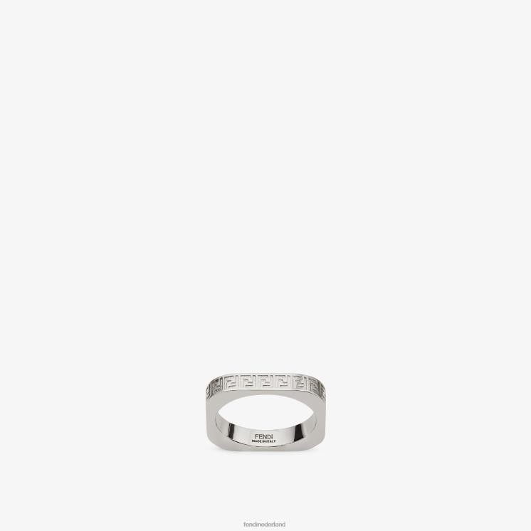 Heren juwelen Fendi 0J62L2684 metalen ring zilver