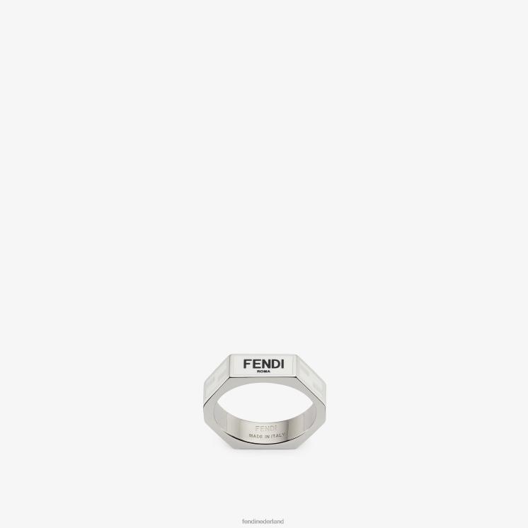 Heren juwelen Fendi 0J62L2704 metalen ring zilver