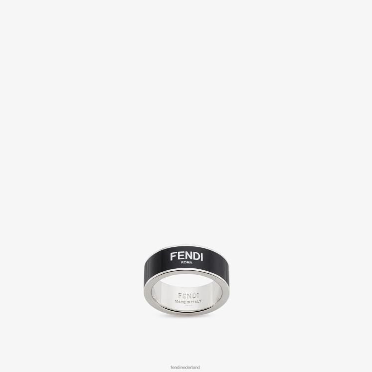 Heren juwelen Fendi 0J62L2706 metalen ring zilver