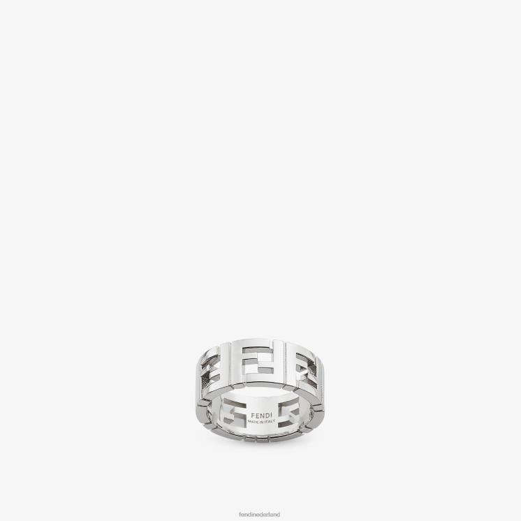 Heren juwelen Fendi 0J62L2742 ff ringring zilver