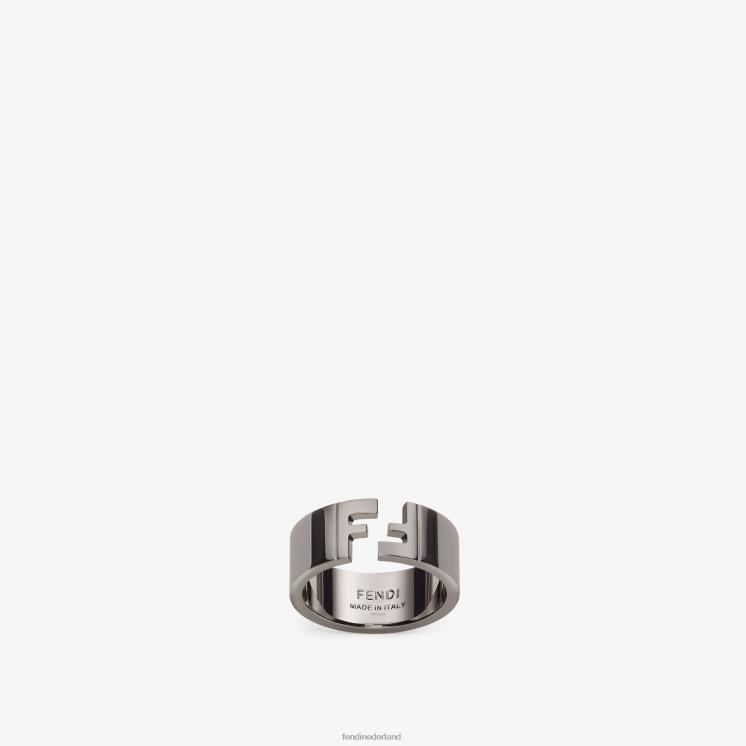 Heren juwelen Fendi 0J62L2748 rutheniumring zilver