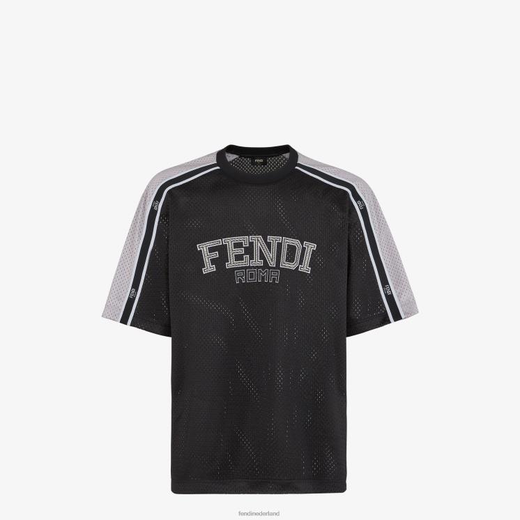 Heren kleding Fendi 0J62L1944 technisch mesh t-shirt grijs