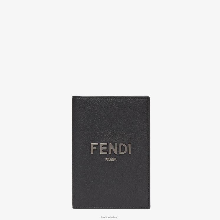 Heren accessoires Fendi 0J62L2613 leren paspoorthoesje zwart