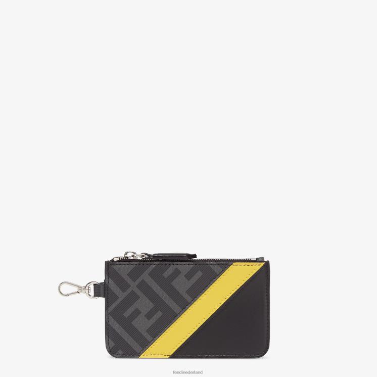 Heren accessoires Fendi 0J62L2624 stoffen kaarthouder zwart