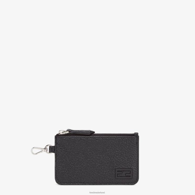 Heren accessoires Fendi 0J62L2653 leren kaarthouder zwart