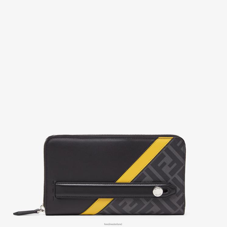 Heren accessoires Fendi 0J62L2626 stoffen portemonnee zwart