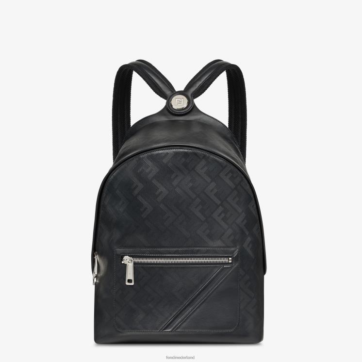 Heren accessoires Fendi 0J62L1798 leren rugzak zwart