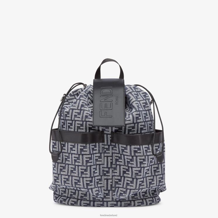 Heren accessoires Fendi 0J62L1852 ff rugzak van jacquardstof zwart