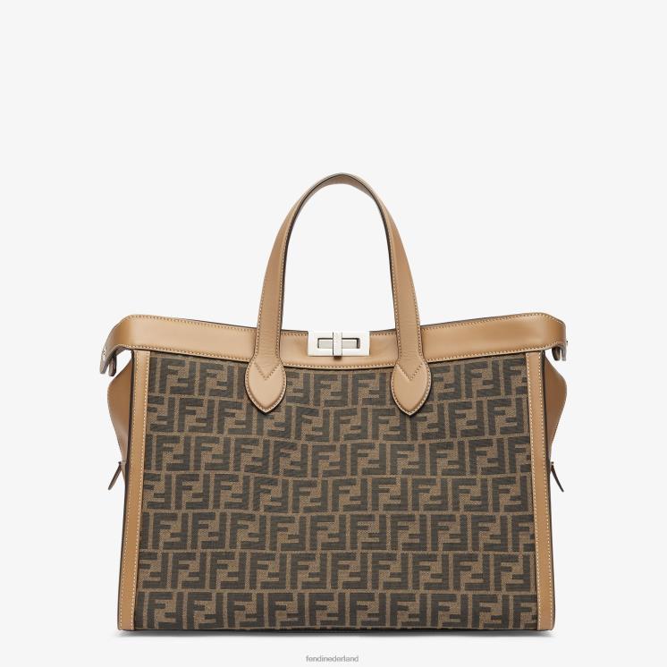 Heren accessoires Fendi 0J62L1830 ff stoffen tas bruin