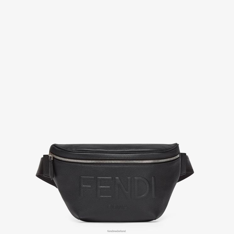 Heren accessoires Fendi 0J62L1840 leren heuptasje zwart