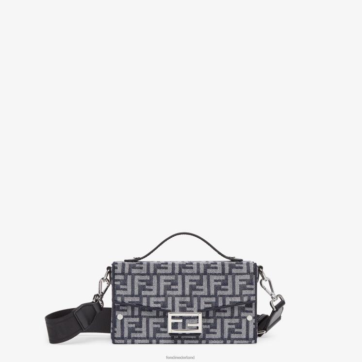 Heren accessoires Fendi 0J62L1851 zachte koffer van baguetteleer blauw