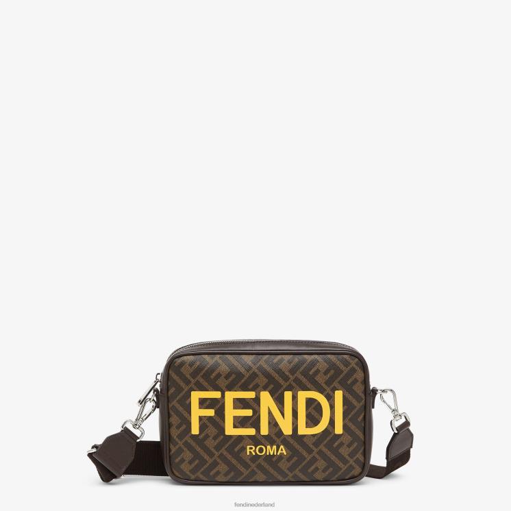 Heren accessoires Fendi 0J62L1856 ff stoffen tas bruin