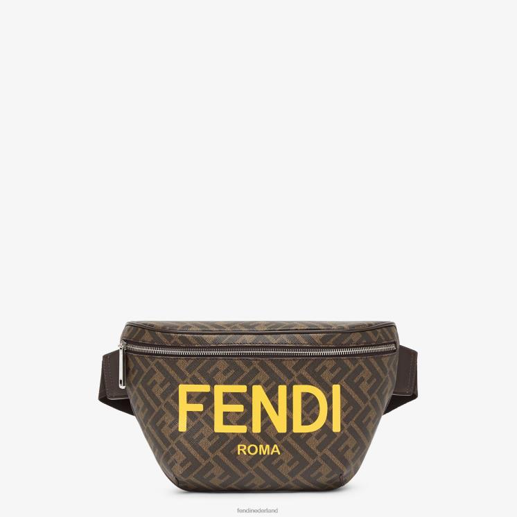 Heren accessoires Fendi 0J62L1857 ff stoffen heuptasje bruin