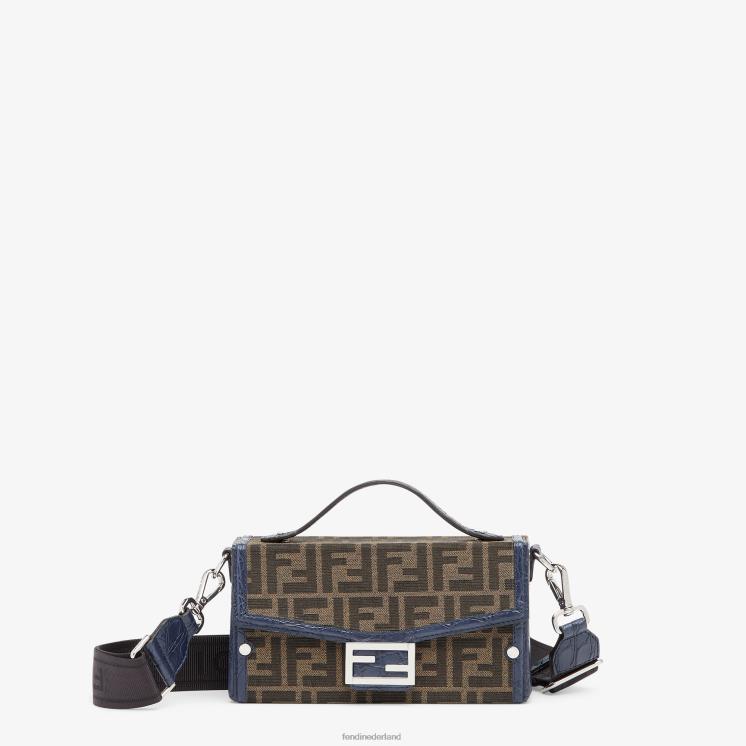 Heren accessoires Fendi 0J62L1880 exotische ff stoffen tas bruin