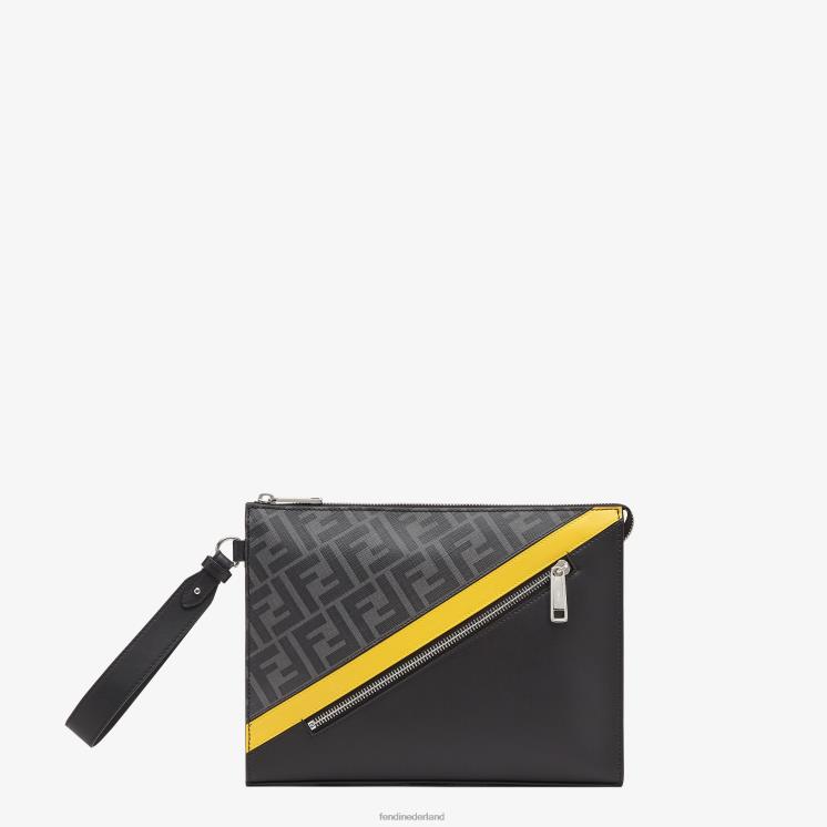 Heren accessoires Fendi 0J62L1842 stoffen zakje grijs