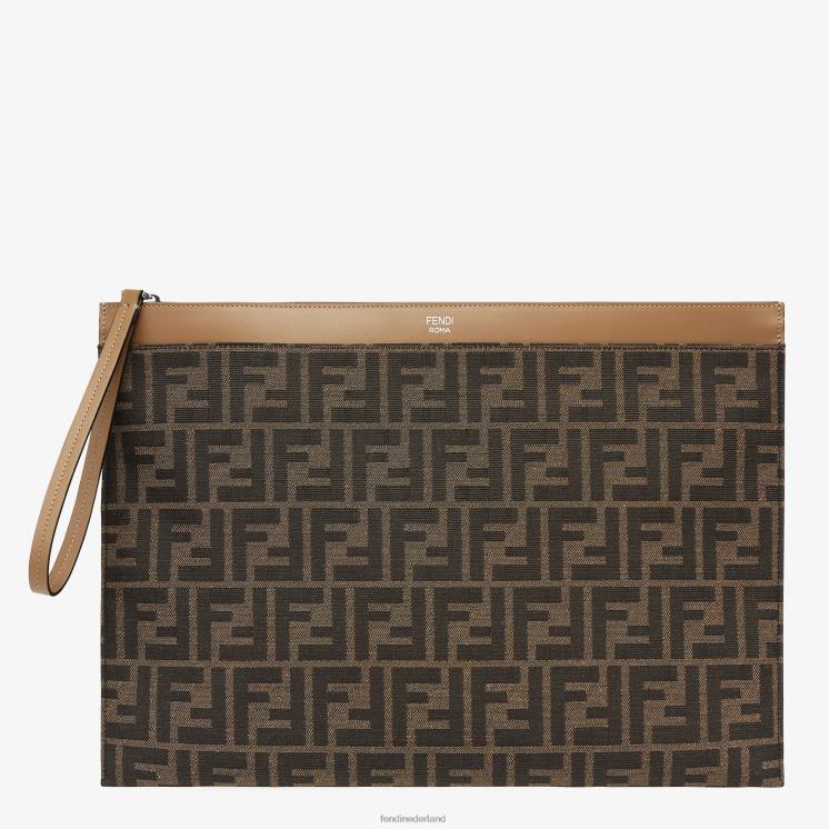 Heren accessoires Fendi 0J62L1875 stoffen zakje bruin