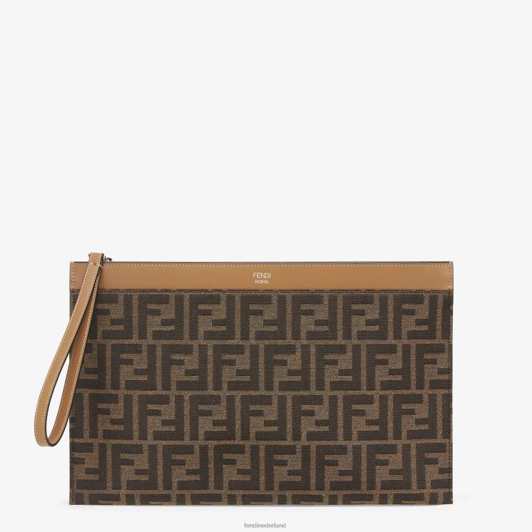 Heren accessoires Fendi 0J62L1876 stoffen zakje bruin