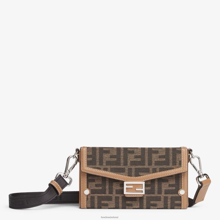 Heren accessoires Fendi 0J62L2586 ff stoffen tas bruin