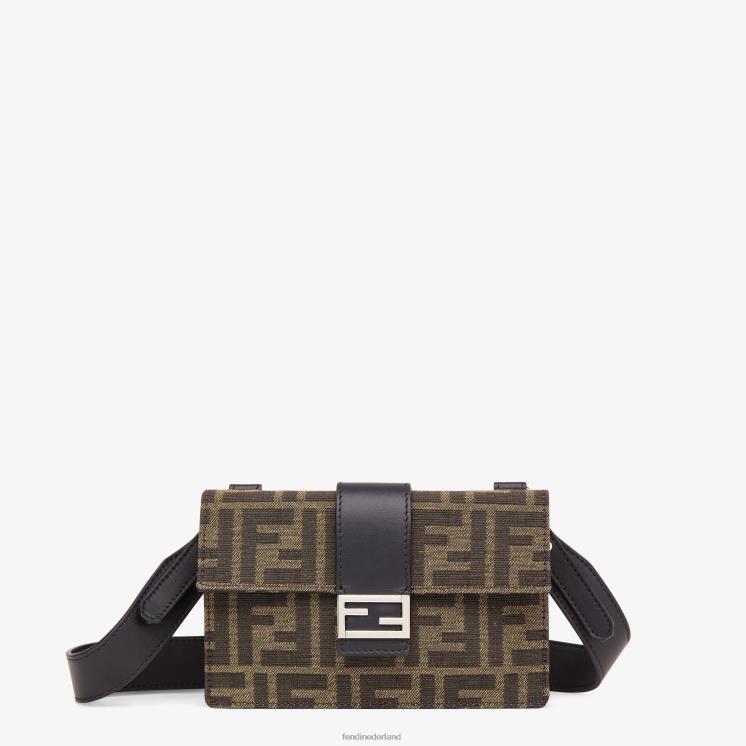 Heren accessoires Fendi 0J62L2619 ff tas van jacquardstof bruin