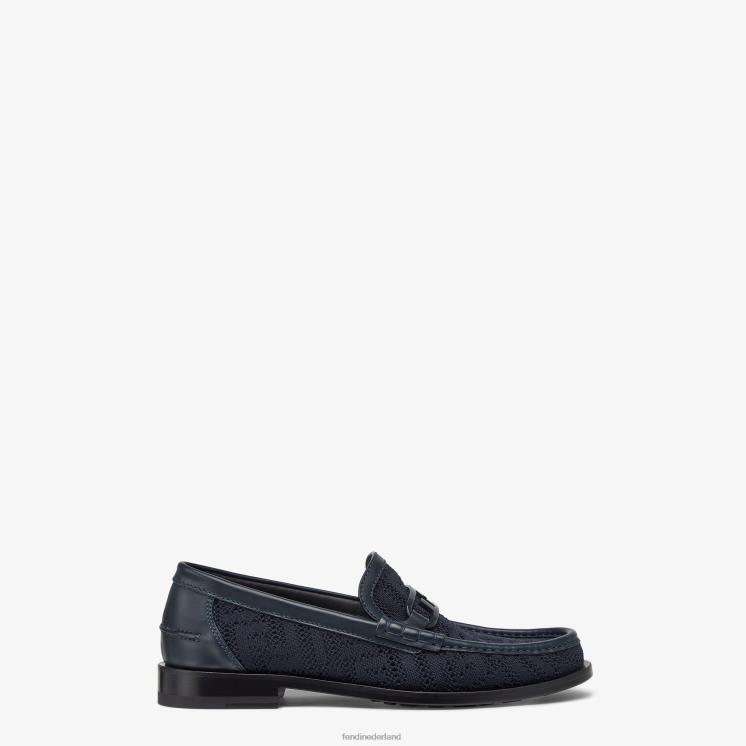 Heren schoenen Fendi 0J62L2246 gebreide loafers blauw