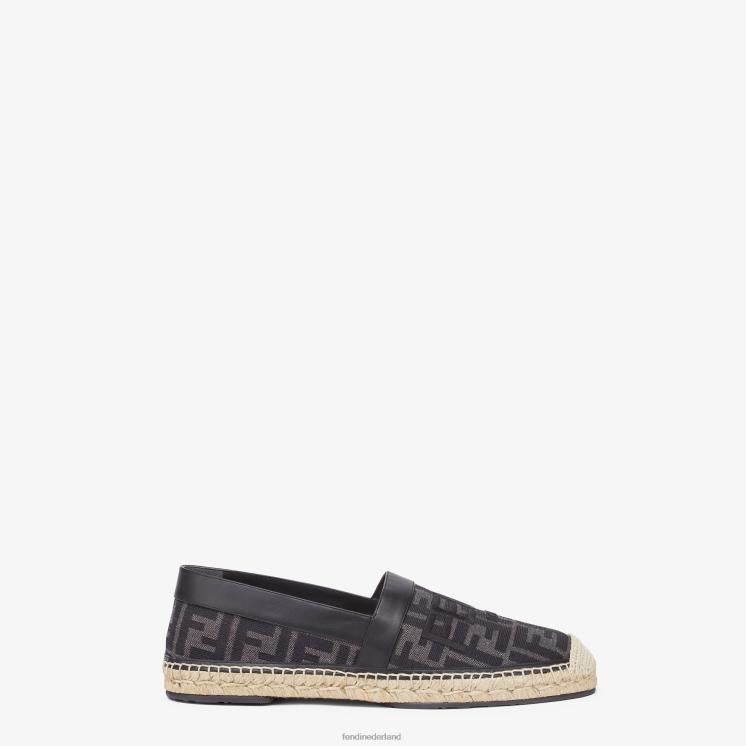 Heren schoenen Fendi 0J62L2257 stoffen espadrilles zwart